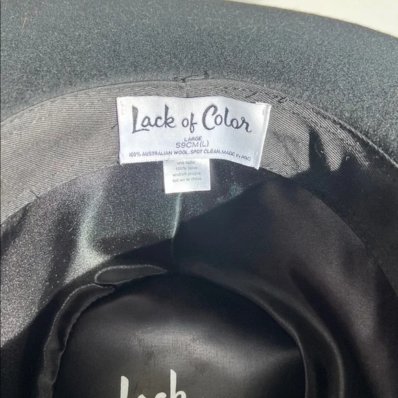 Lack Of Color Black Benson Wool Hat Women’s Size L